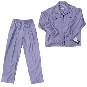 Vintage Vital Zone Purple Matching 2 Pc Set Track Suit Size Large